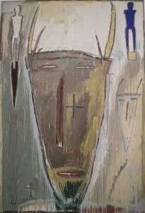 James Brown, Untitled,1983, smalto e olio su tela, 244x168 cm, Courtesy Studio d'Arte Raffaelli