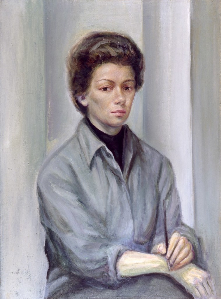 Nanda Tosi Truppi, Autoritratto in grigio, 1967, olio su tela, cm. 80x60 (Copia)